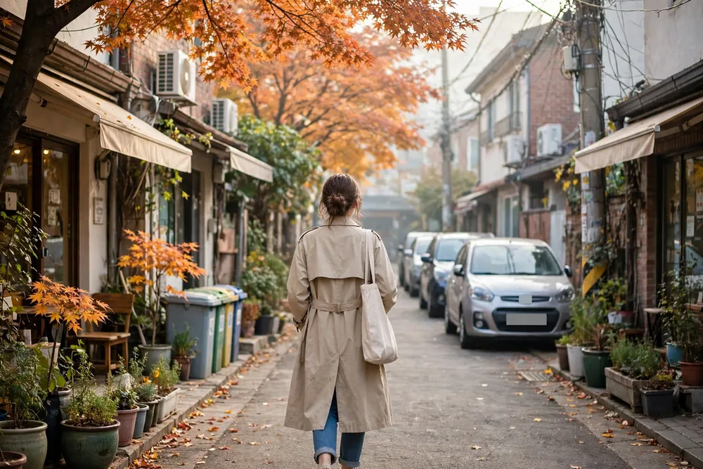 연남동 주택가의 골목. 조용한 오전을 걷는다.